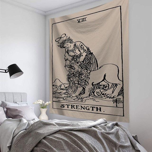 Strength Tarot Card Tapestry