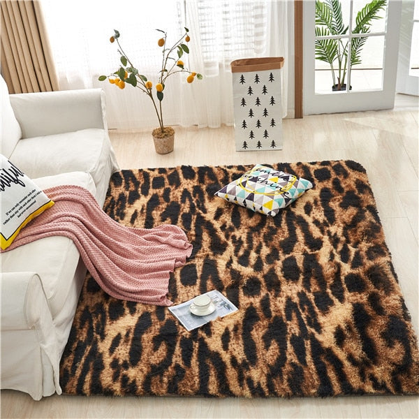 Cheetah Power Rectangular Shag Rug