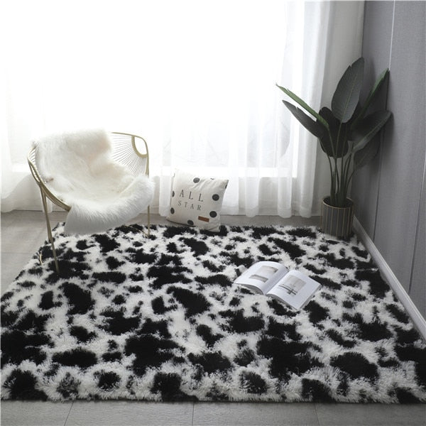Copacetic Cow Rectangular Shag Rug