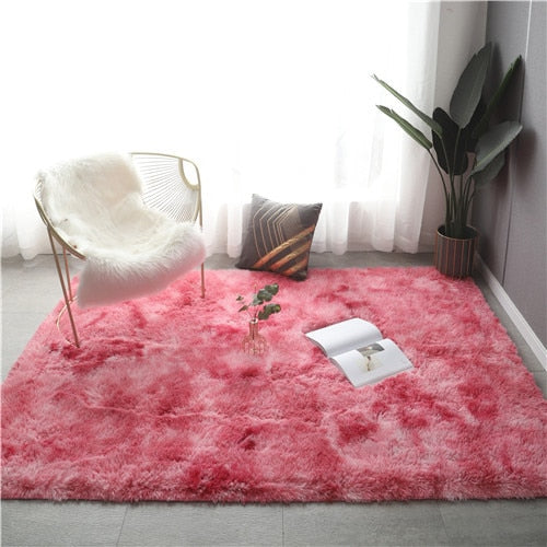 Watermelon Rectangular Shag Rug