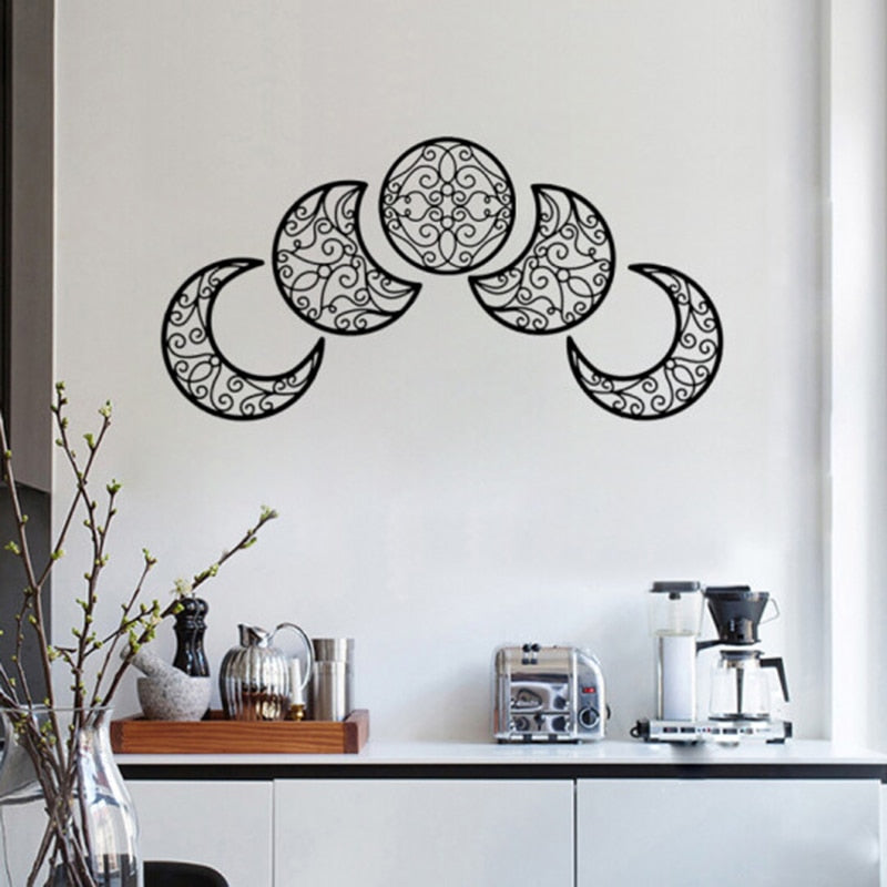 5pc Moon Phase Decorative Art