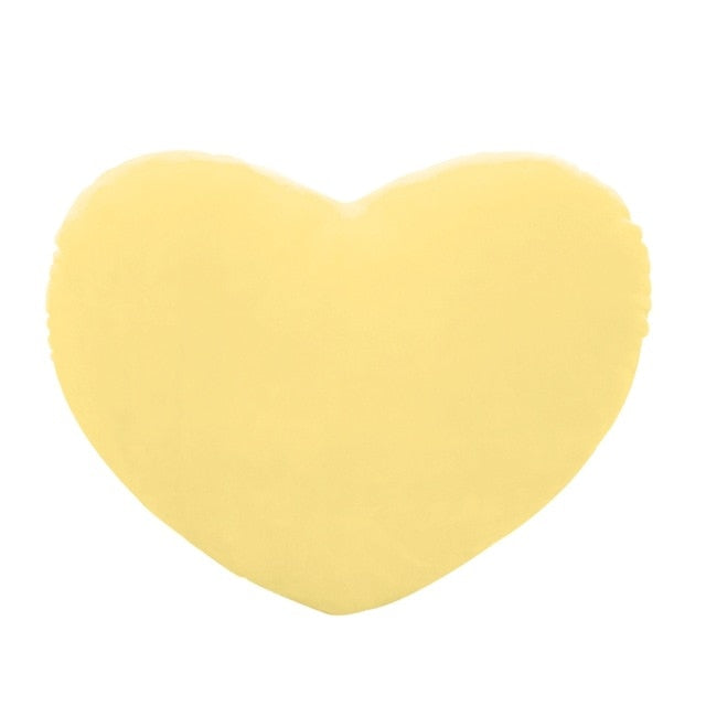 Yellow Heart Pillow