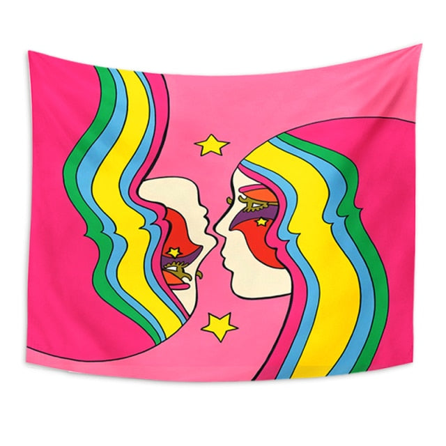 Reflect Vintage Faces Tapestry