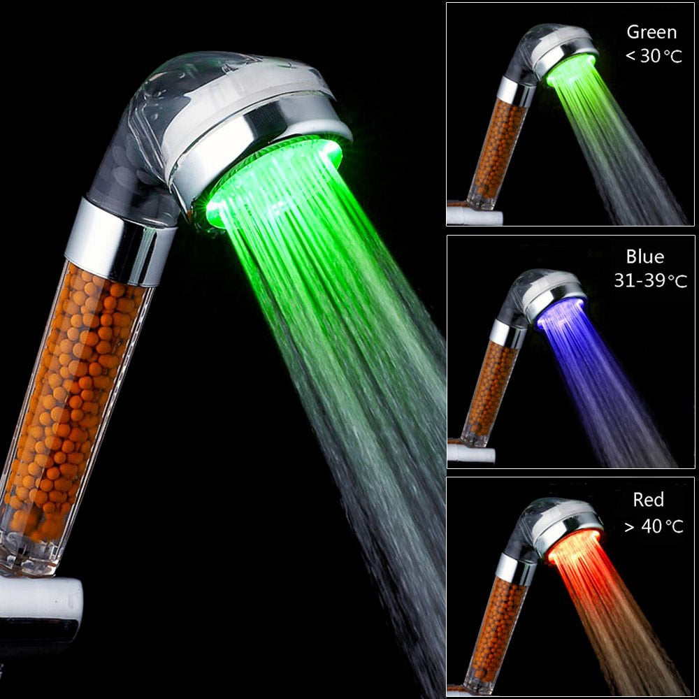 Purifying LED Shower Head