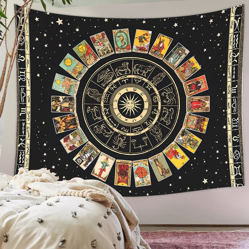 Tarot Wheel Major Arcana Tapestry