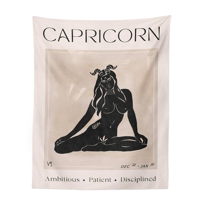 Natural Capricorn Tapestry