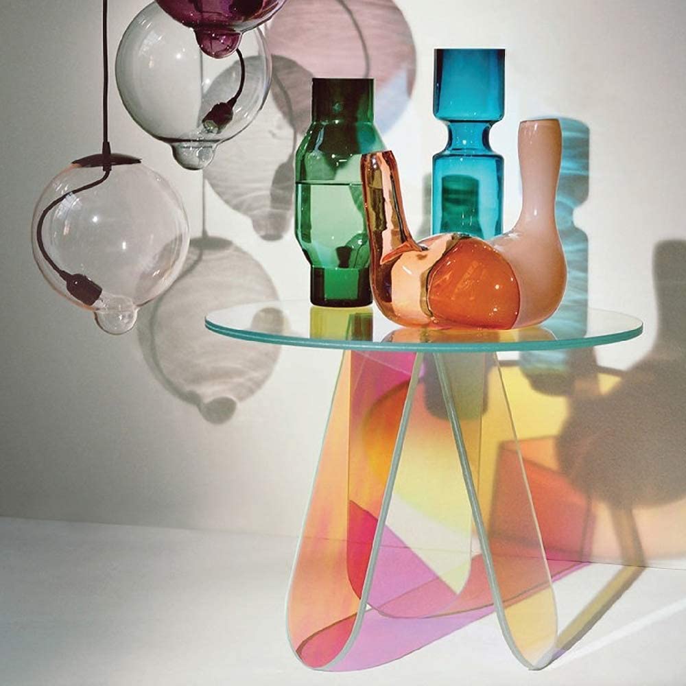 Rainbow Iridescent Side Table