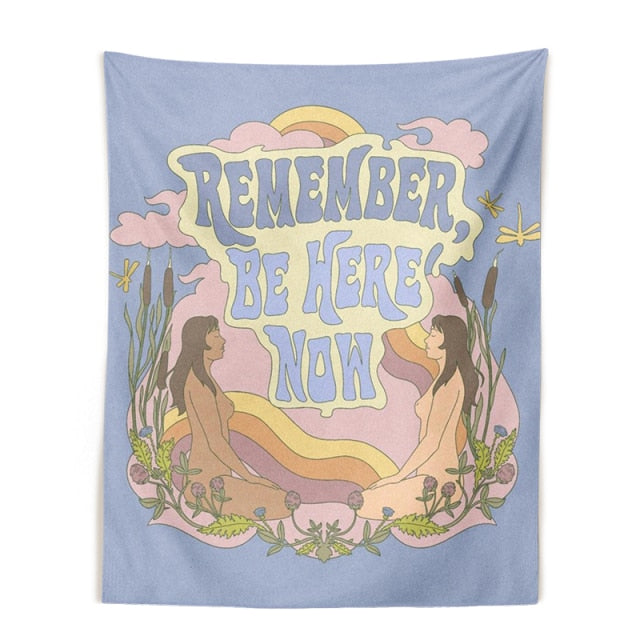 Be Present Mindful Affirmation Tapestry