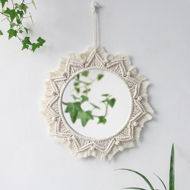 Boho Macrame Wall Mirror