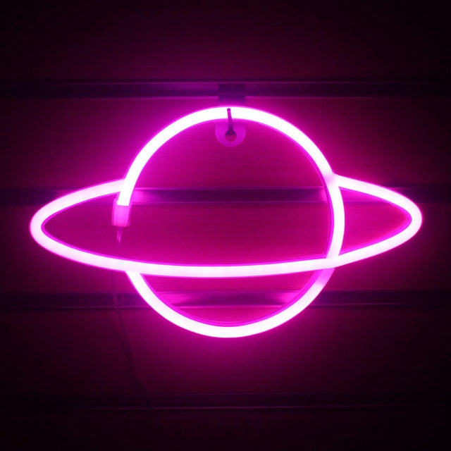 NEON Saturn Sign