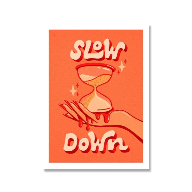 Slow Down Retro Print