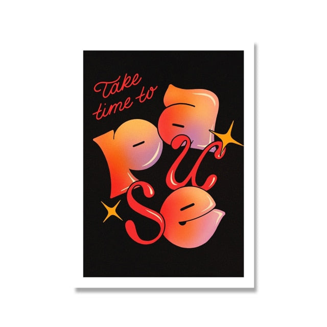 Time to Pause Retro Print