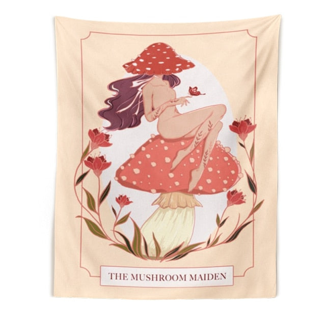 The Mushroom Maiden Tapestry