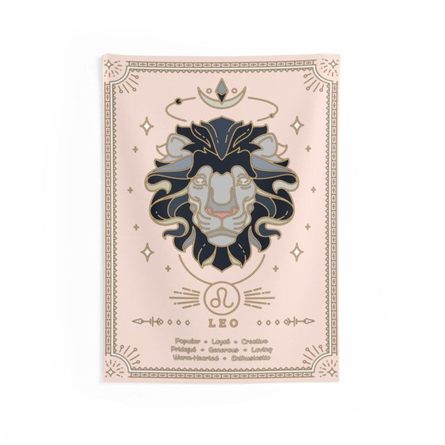 Leo Pink Zodiac Tapestry