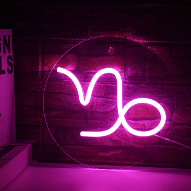 Capricorn Neon Light Sign