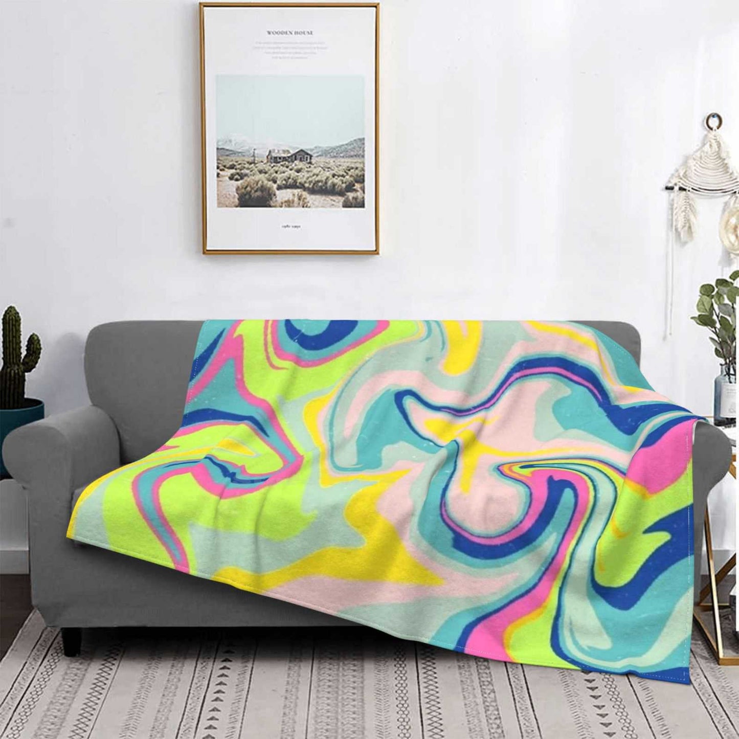 Neon Marble Blanket