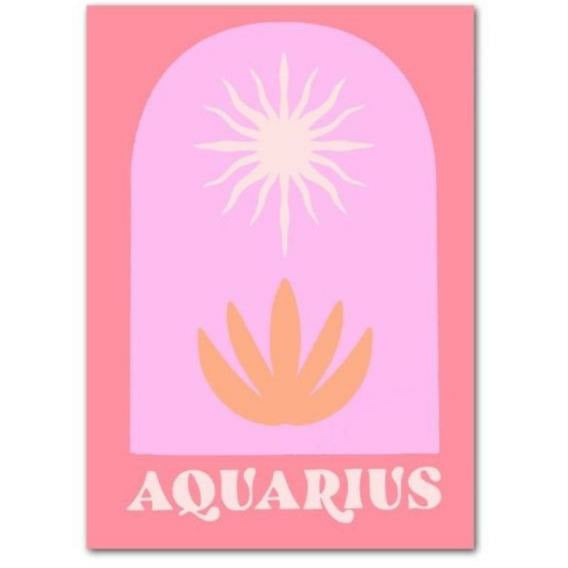 Aquarius Retro Poster