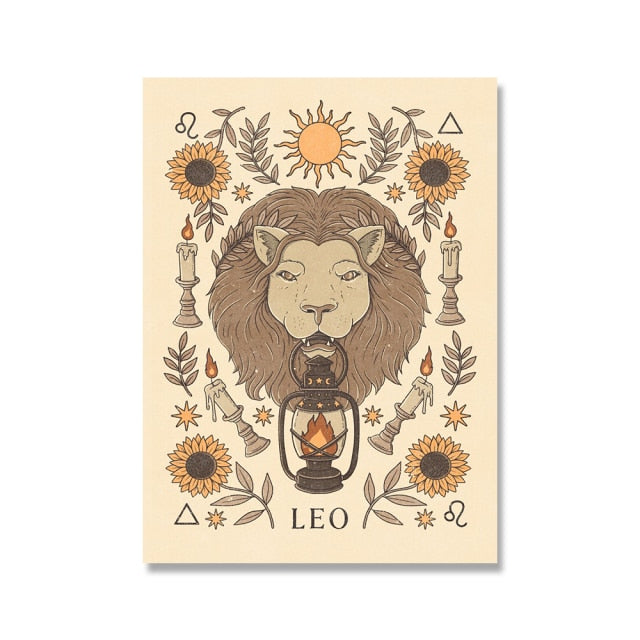 Leo Boho Sign Print