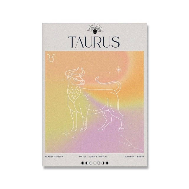 Taurus Energy Constellation Print