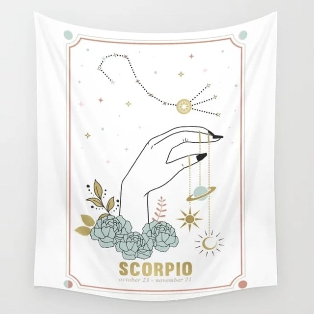 Scorpio Zodiac Tarot Tapestry