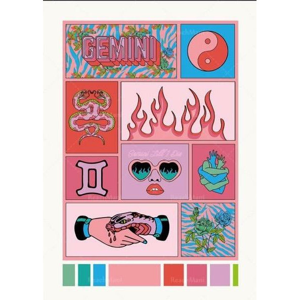 Pop Art Gemini Poster