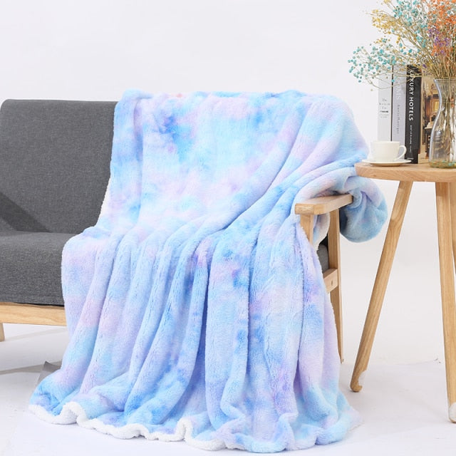 Blue Tie Dye Blanket