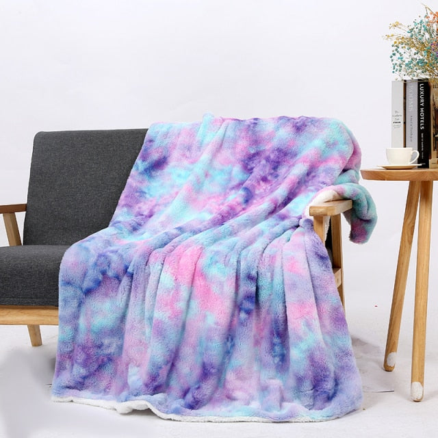 Purple Tie Dye Blanket