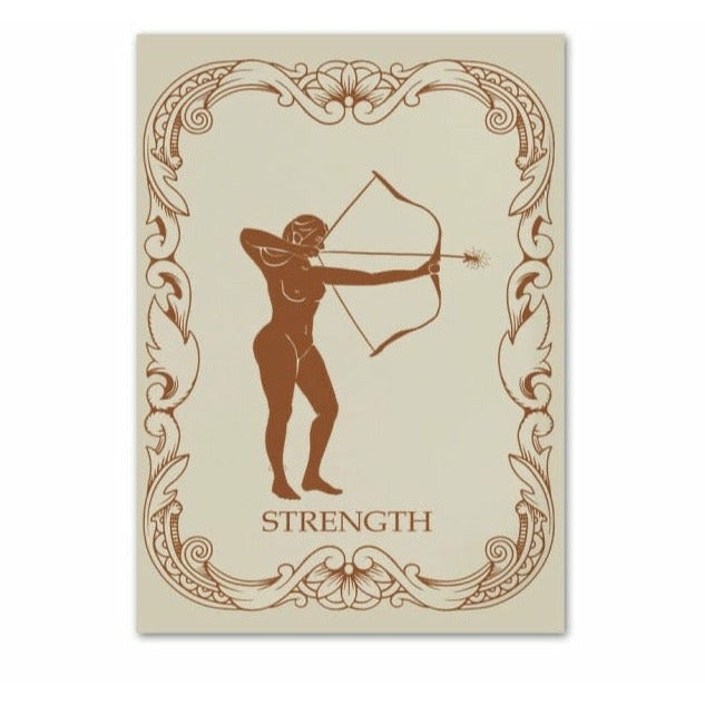 Strength Vintage Tarot Print