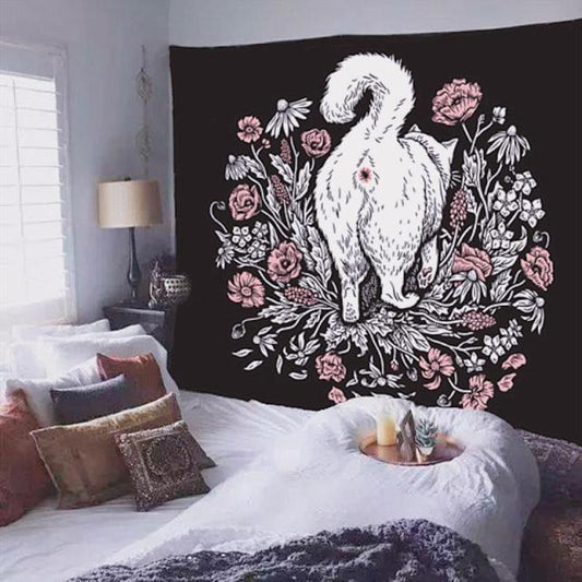 Kiss My Cat Tapestry