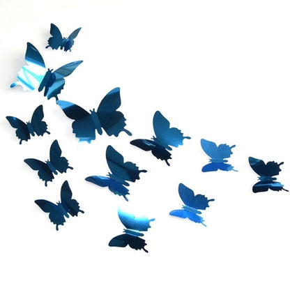 12 pc Butterfly Wall Mirrors