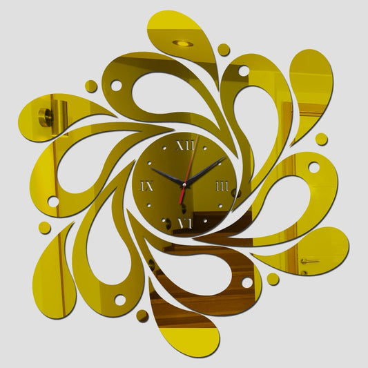 Gold Mirror of Time Clock Mirror