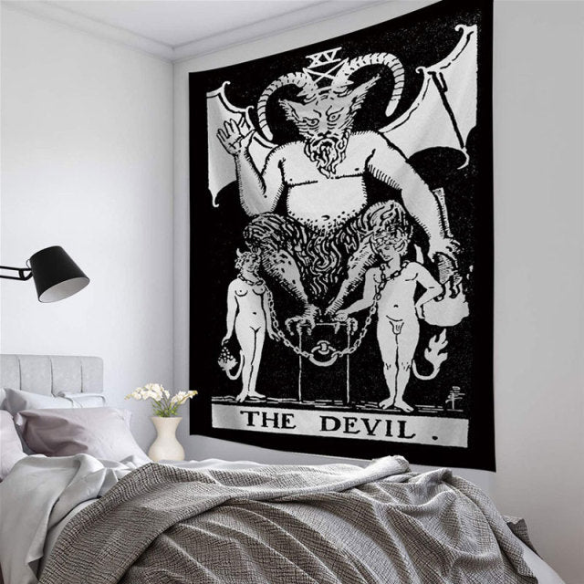 The Devil Tarot Card Tapestry