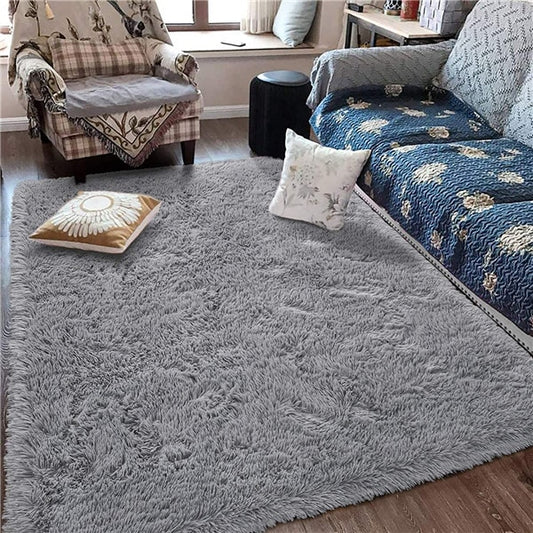 Silver Fox Rectangular Shag Rug