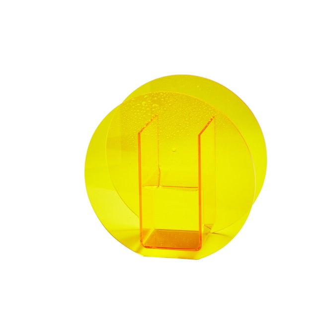 Yellow Circular Abstract Vase