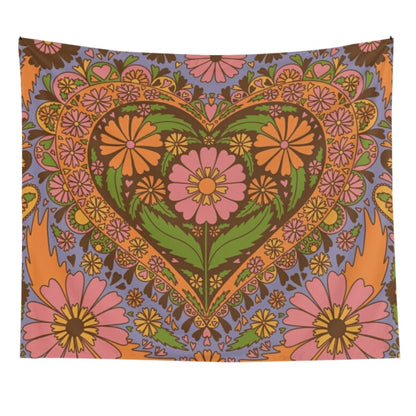 Flower Heart Tapestry