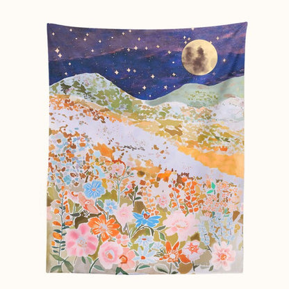 Moonlit Fields Tapestry