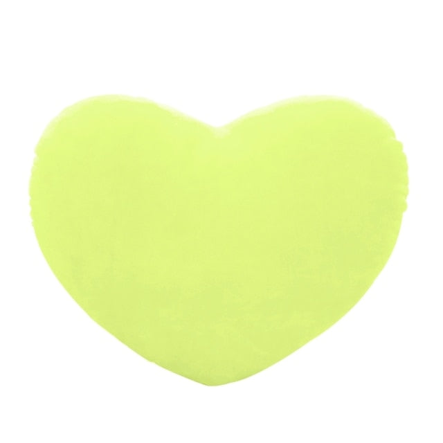 Lime Green Heart Pillow