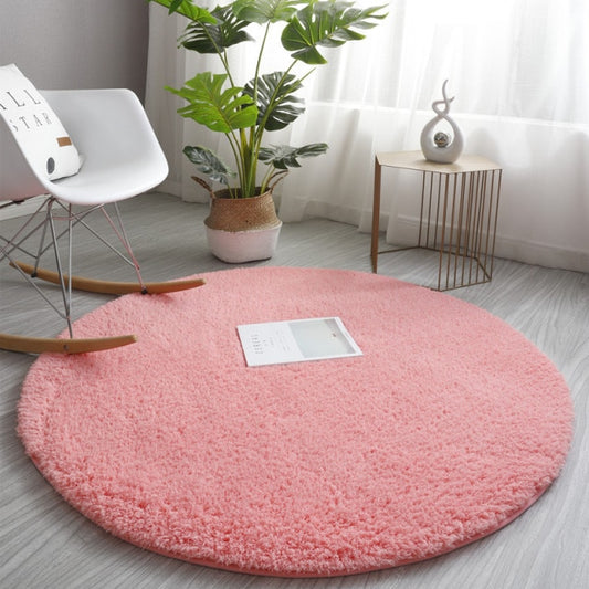 Watermelon Circle Shag Rug