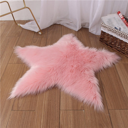 Pale Pink Star Shag Rug