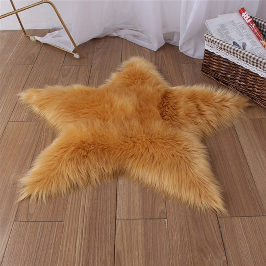 Graham Cracker Star Shag Rug