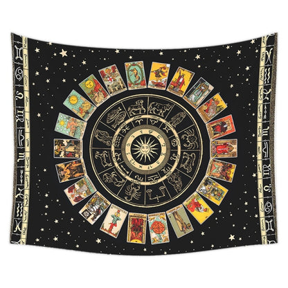 Tarot Wheel Major Arcana Tapestry