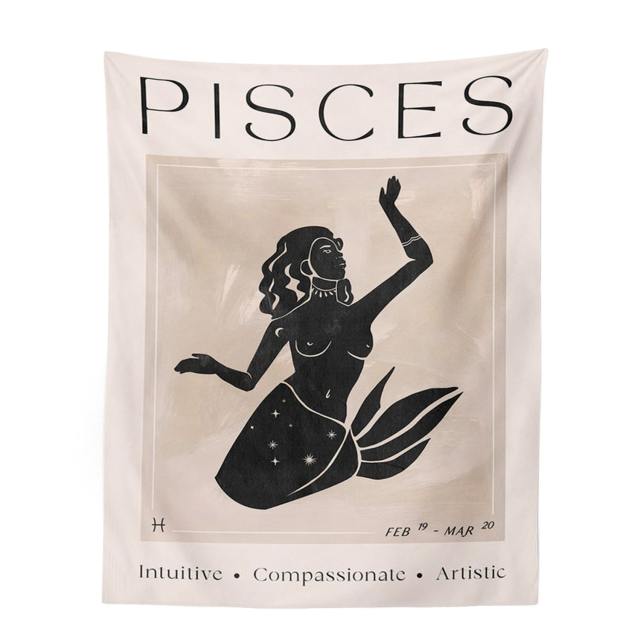 Natural Pisces Tapestry