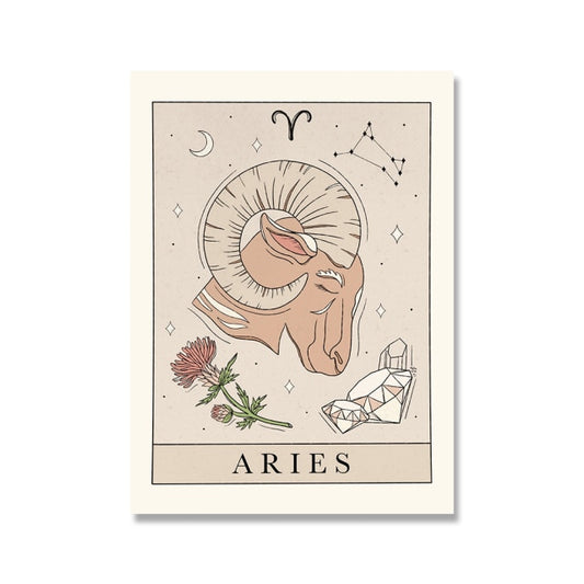 Aries Bohemian Zodiac Canvas Print