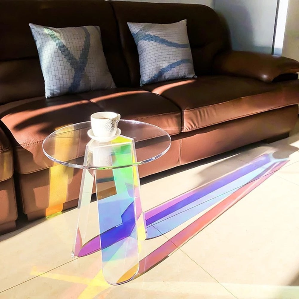 Rainbow Iridescent Side Table