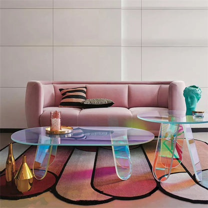 Rainbow Iridescent Side Table