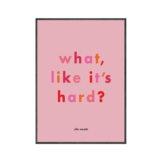 what, like it's hard? Poster