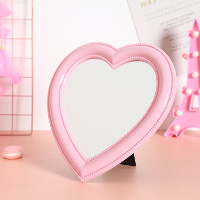 Pink Heart Mirror