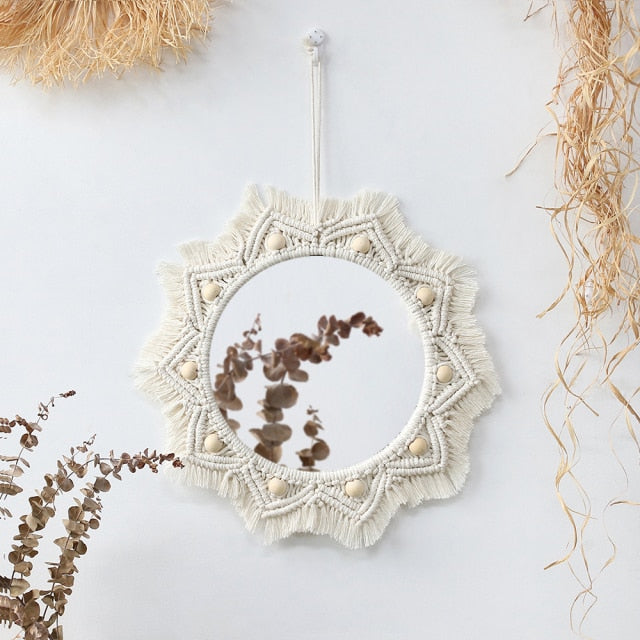 Boho Macrame Wall Mirror