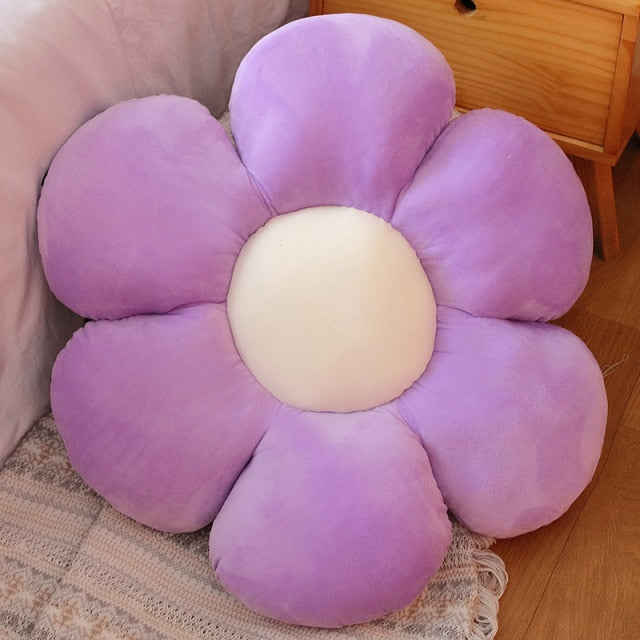 Purple Plush Flower Pillow