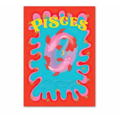 Groovy Pisces Poster